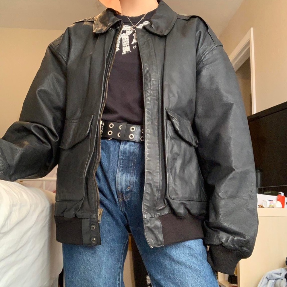 John Ashford Leather bomber jacket